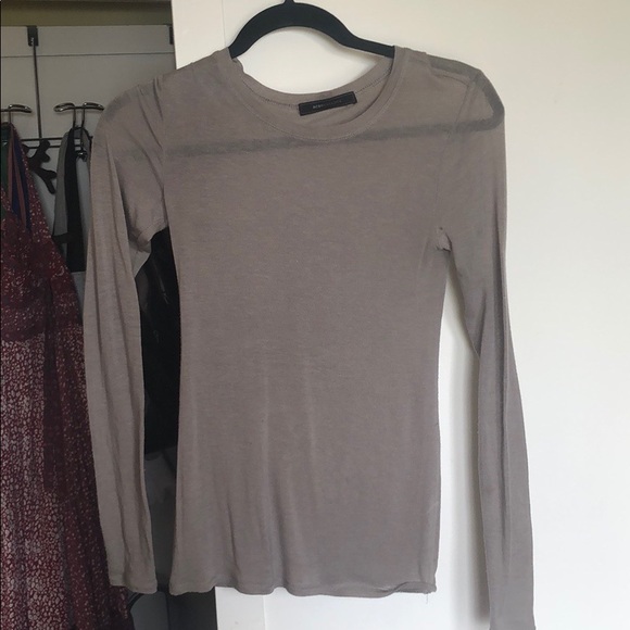 BCBGMaxAzria Tops - BCBG MaxAzria Gray and Tan layering tissue tees